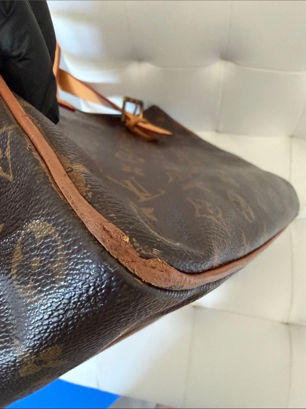 Louis Vuitton Brown Monogram Canvas Briefcase with Tan Leather Handles